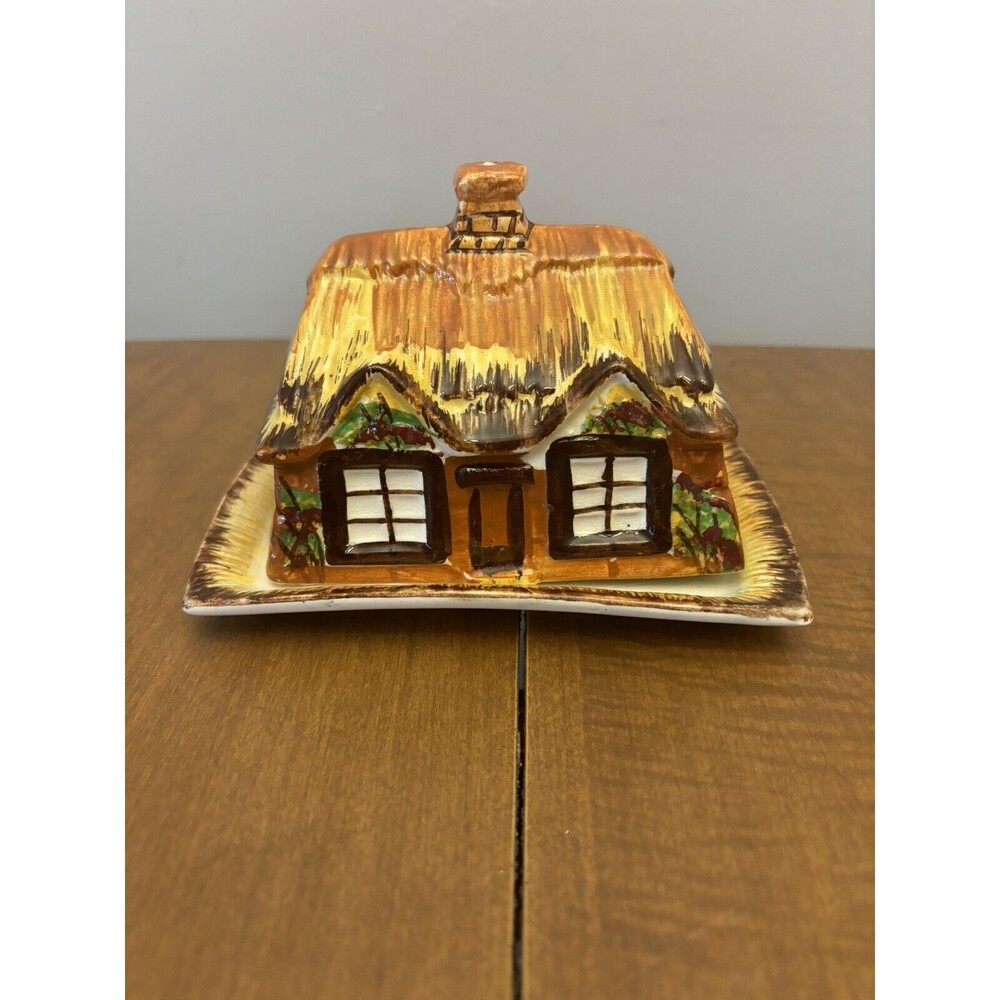 Vintage Price Bros. Covered Butter Dish England/English  Cottage Ware